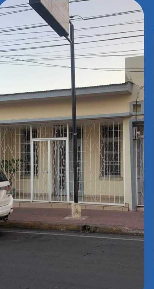 Fachada de la casa en zona centrica de Diriamba